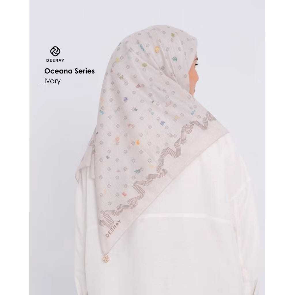 DEENAY OCEANA IVORY JILBAB CORAK VOAL