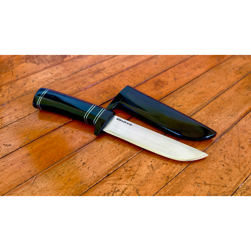 Pisau Skinner Bohler K110 Full Tanduk Type Sate / Pisau Dapur Super