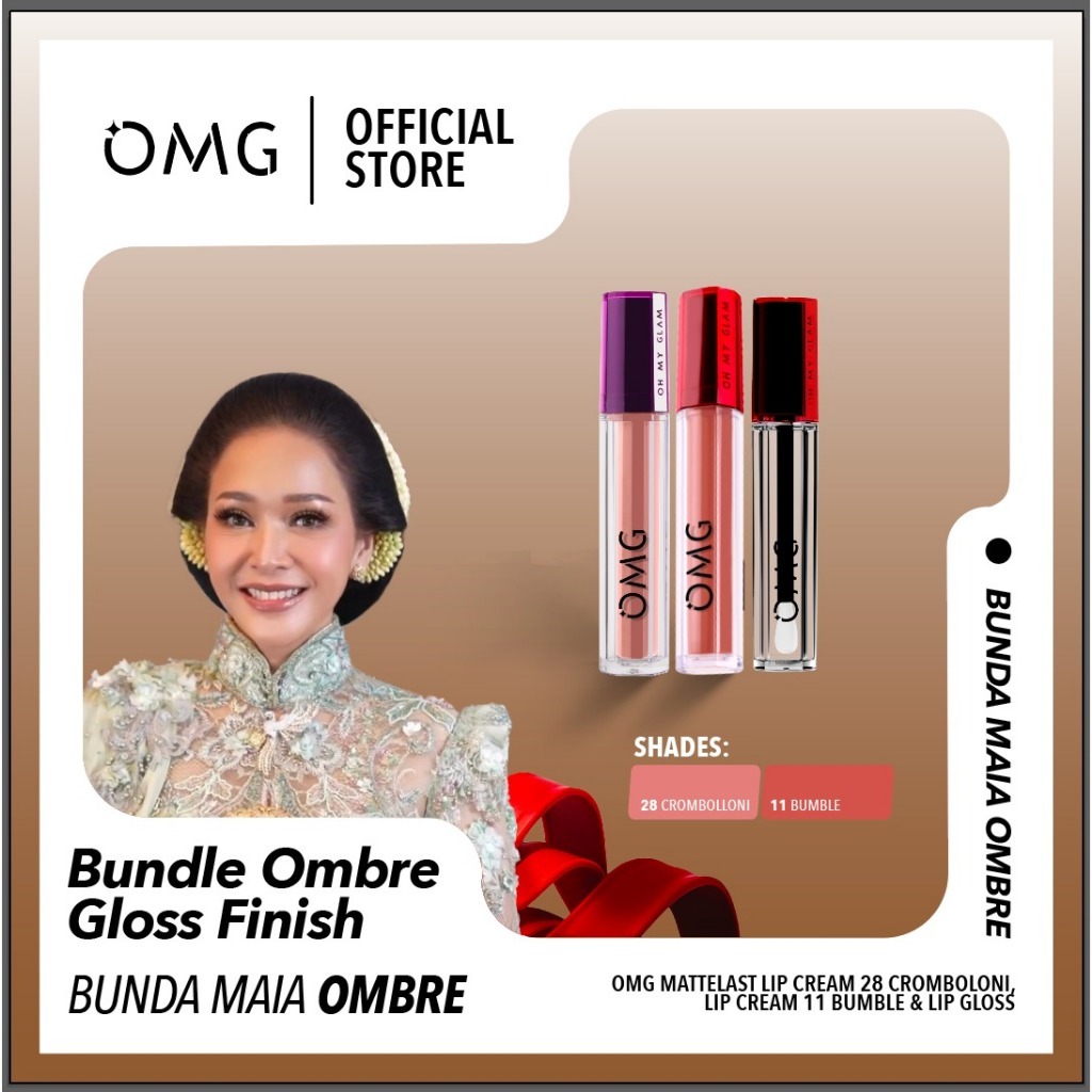 [GLAZED LIPS] OMG Paket Ombre Gloss Finish - Mattelast Lip Cream & Lip Gloss