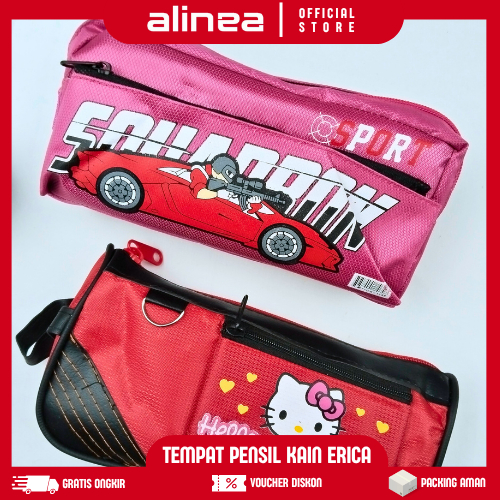 

[GROSIR 1/3/6/12 PCS] Tempat Pensil kain sleting Erica