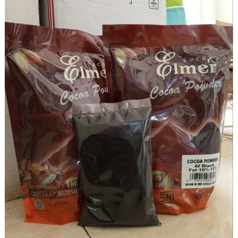 

Coklat Bubuk Hitam ELMER AFRICAN BLACK 50gr (Black Cocoa Powder)