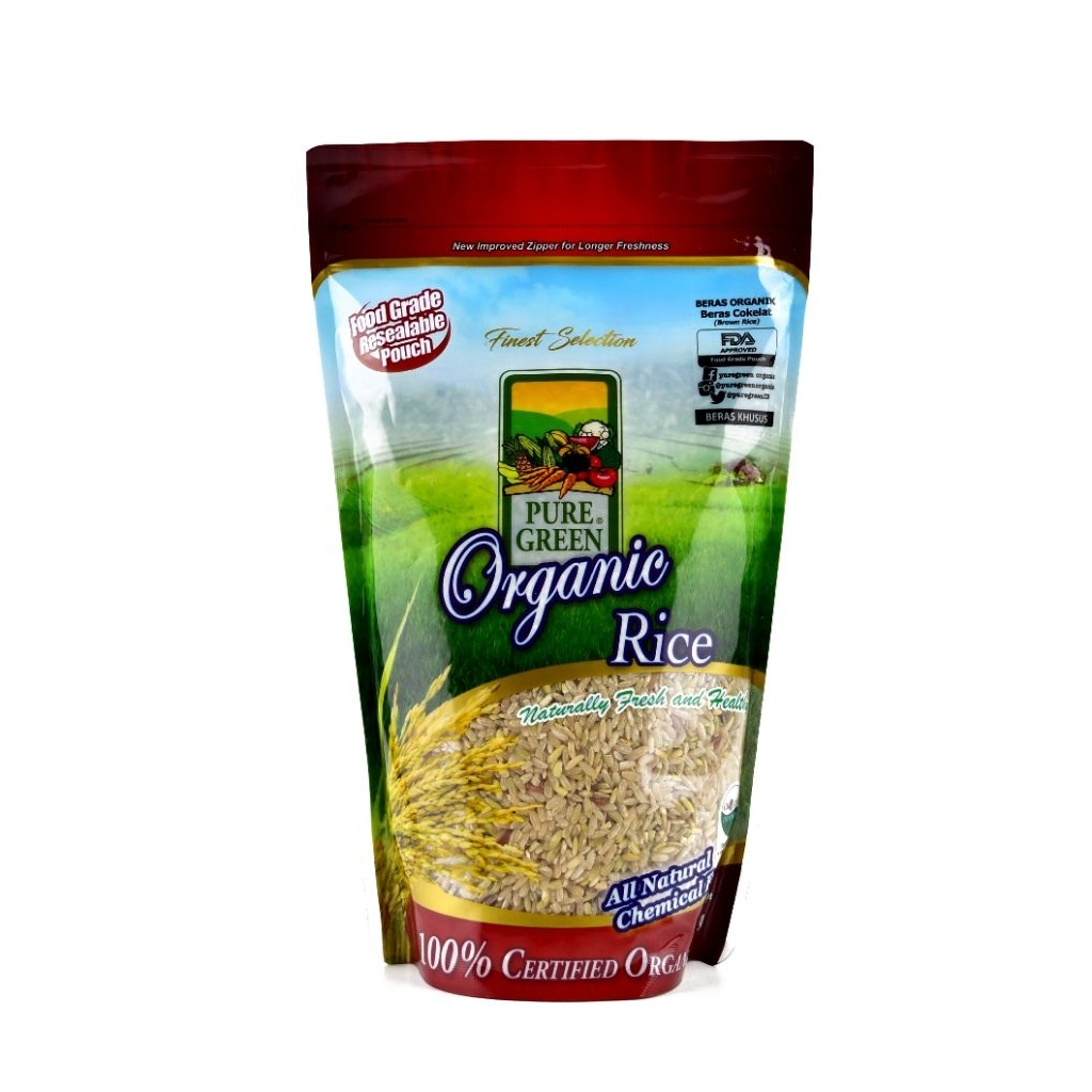 

Pure Green Beras Organic (Brown Rice) 1Kg