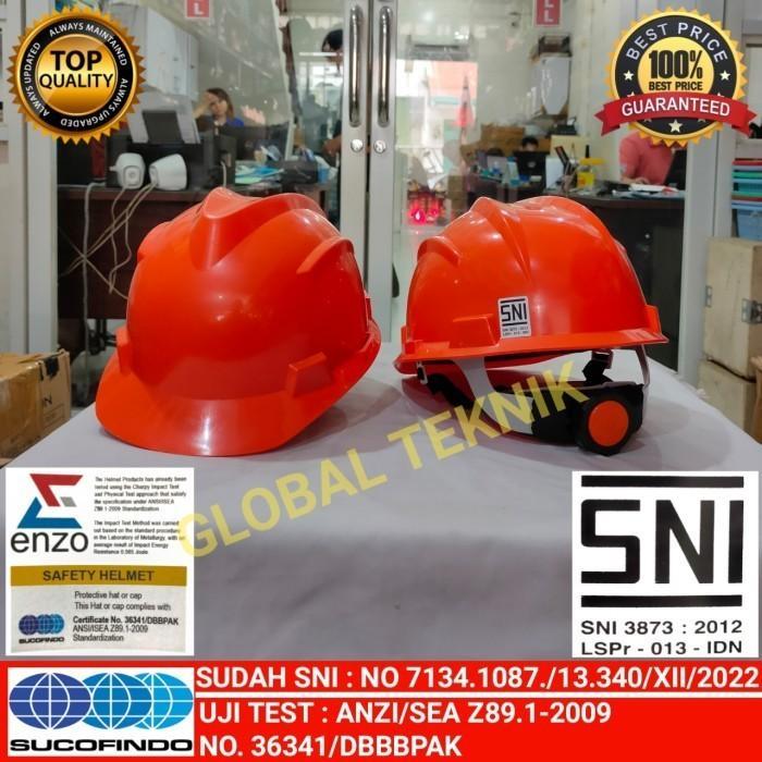 ENZO safety helmet fasttrack helm proyek putar Orange SAFETY HELM HELMET ORANGE PROYEK ORANGE