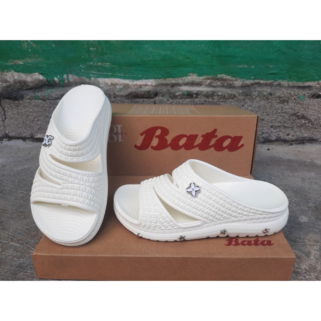 sandal slop karet wanita ceqiu bata ringan original 572