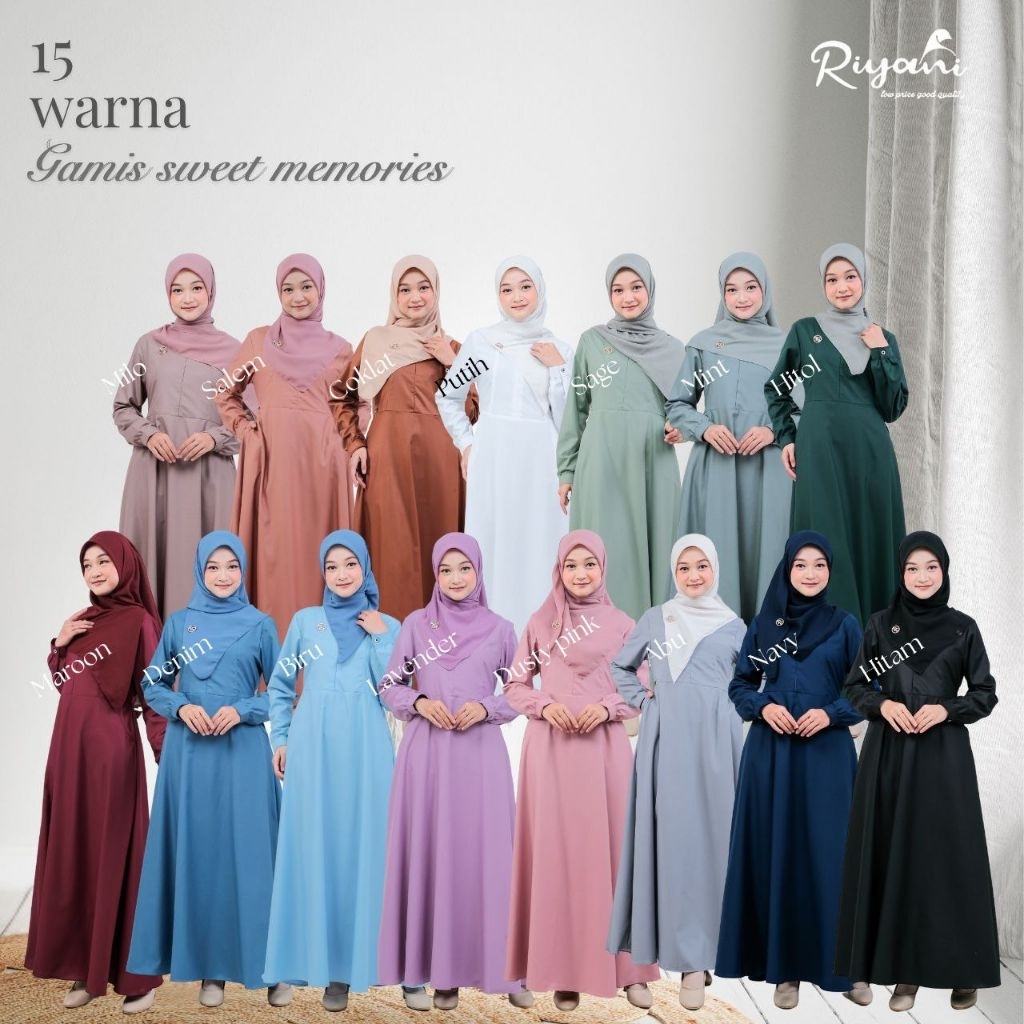 Gamis Toyobo Polos Sweet Memories by Riyani