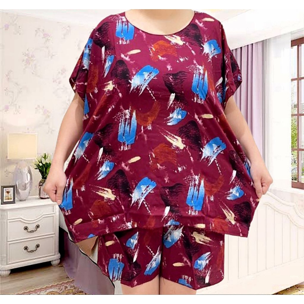 setcel jumbo LD 142 CM one set rayon jumbo setelan baby doll jumbo one set jumbo setelan jumbo setel