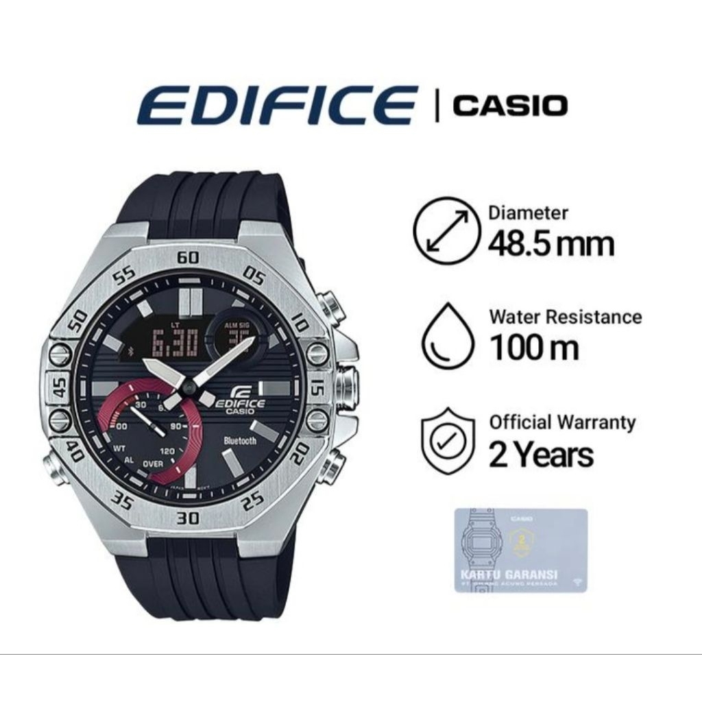 Casio Edifice Sospensione ECB-10P-1A / ECB-10P-1ADF Jam Tangan Pria Original