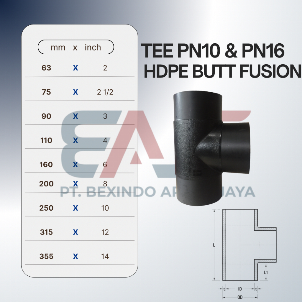 Tee Hdpe 8 Inch Butt Fusion | Tee Butt Fusion Hdpe