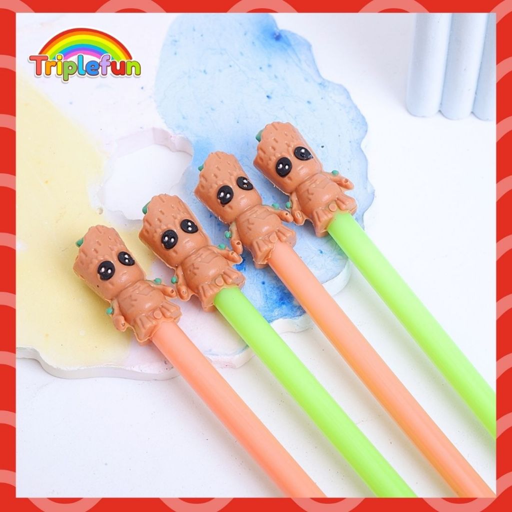 

Pena Gel Groot Alien Kayu Kebal Bolpen Gelpen Karakter Lucu Murah Unik Bisa Grosir COD