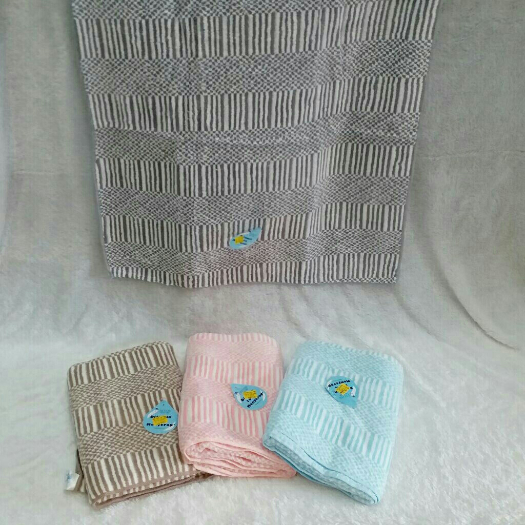 Handuk Bayi Microfiber Dixon Motif Garis/ Handuk Microfiber 100% Menyerap Size 60 x120 cm