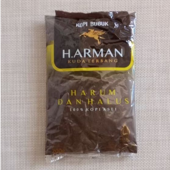 

KOPI BUBUK KUDA TERBANG H.ARMAN Asli100% Padang Sumbar Netto 200gr halus harum