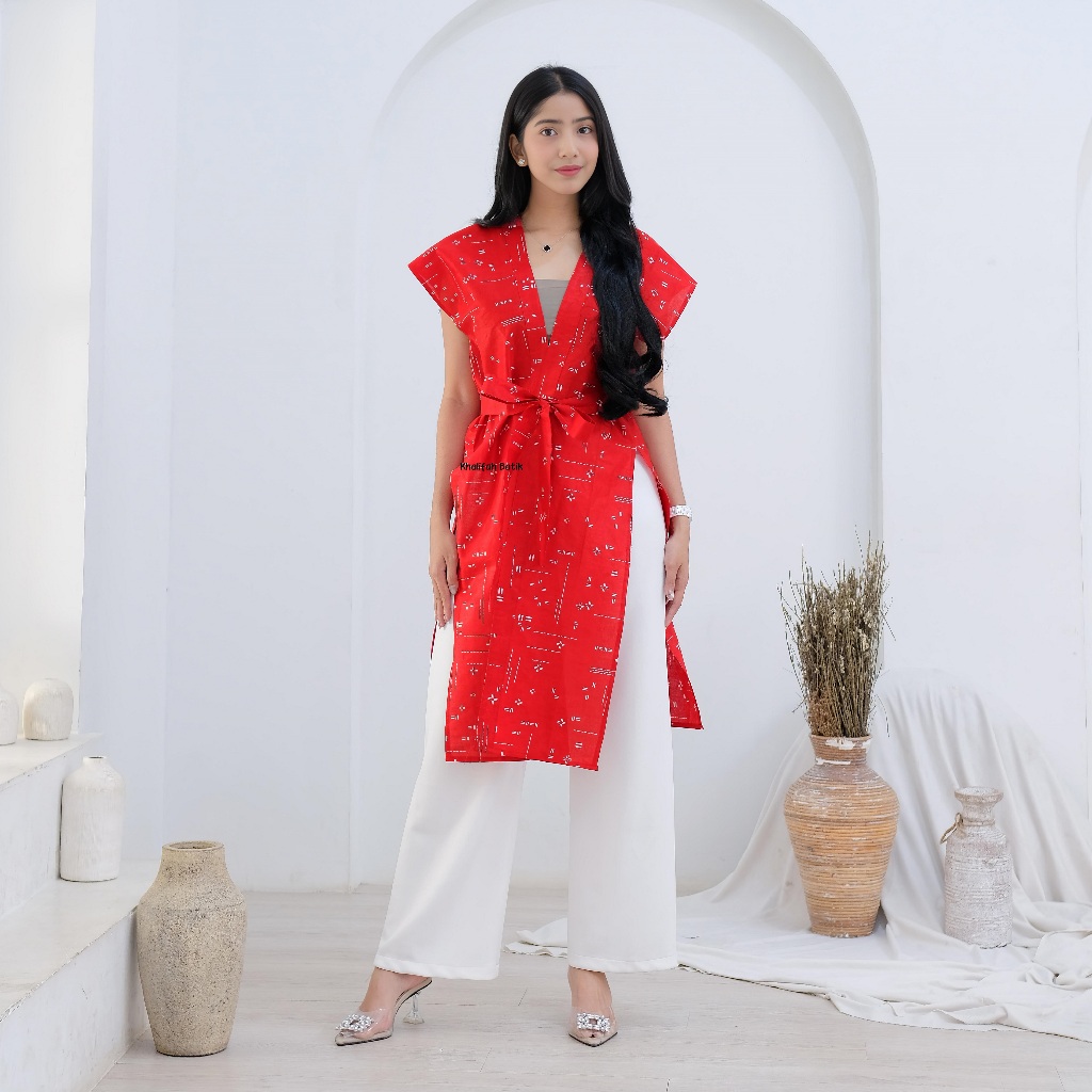 Long Outer Batik Wanita Modern