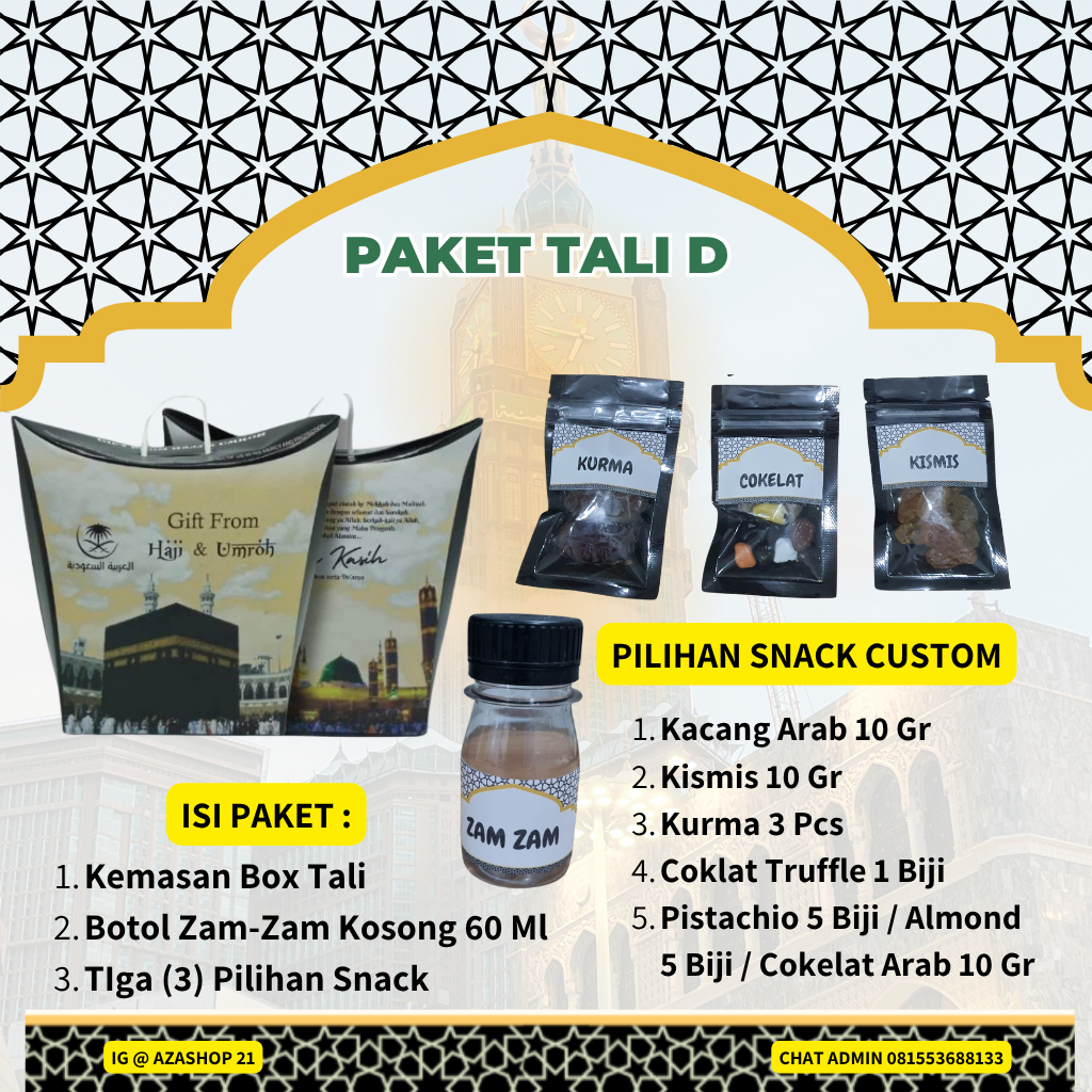 

Oleh oleh Haji dan Umroh Murah Lengkap Custom sesuai Budget dengan Kemasan ekslusif