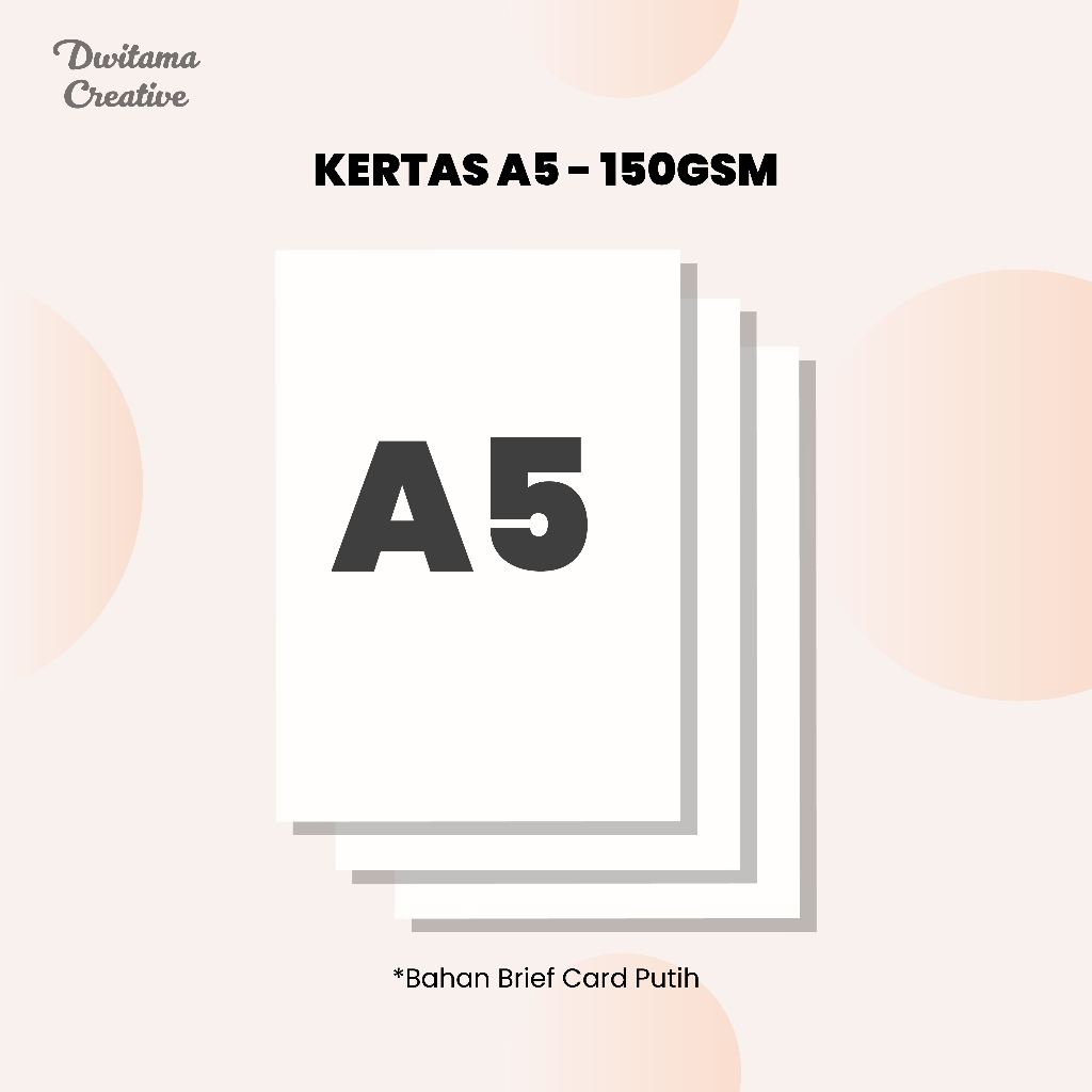 

Kertas A5 150gsm – Bahan Brief Card