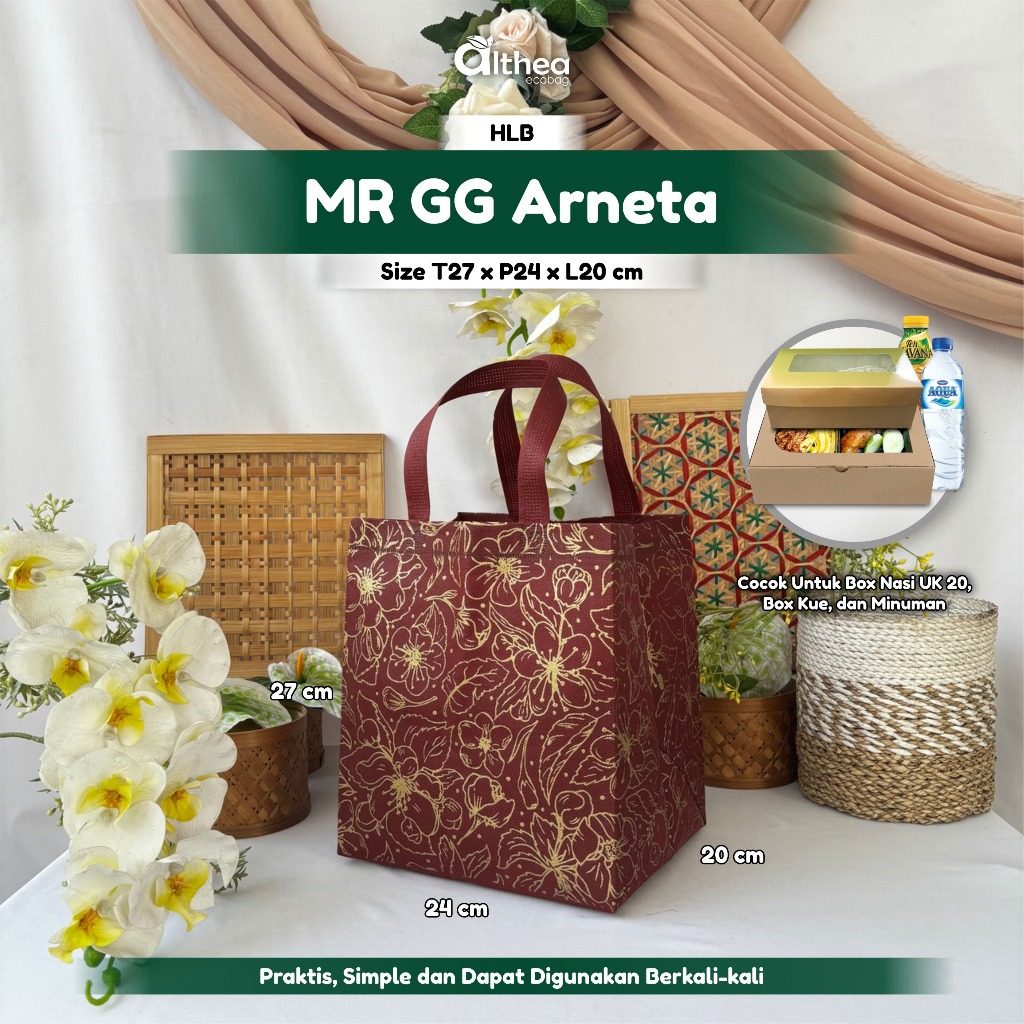 

[INSTAN] Tas SOUVENIR | Tas Spunbond |Tas Syukuran Mewah | Tas Kotak Nasi 20x20 | Box Nasi 20x20 uk 27x24x20