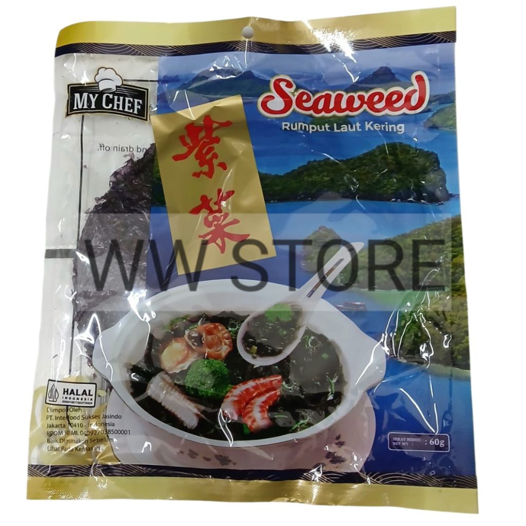 

Rumput Laut Kering halal MUI MY CHEF Seaweed 60g