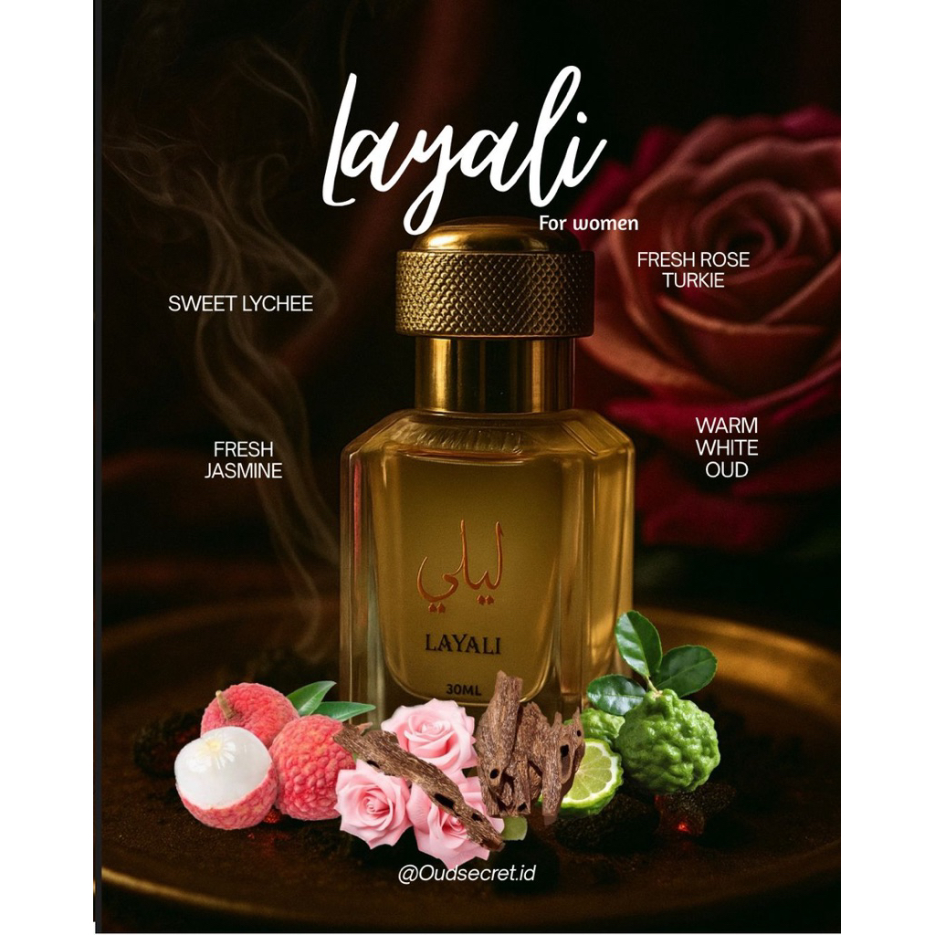 Perfume aroma LAYALI by:ouds’sSecret.id_Extrait De Perfume_parfum tahan lama_ perfume wanita_