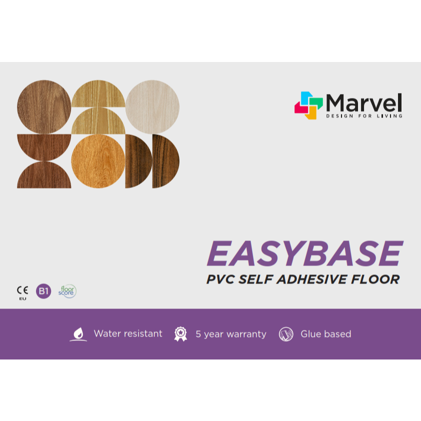 Vinyl Marvel Sticker 2mm Motif Kayu/ Marvel Easy Base 2mm Sticke Motif Kayu/ Lantai Vinyl 2mm Sticke