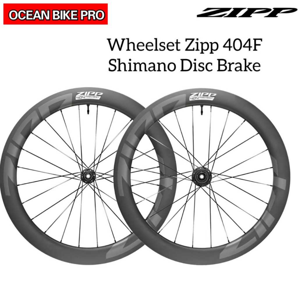 Wheelset Zipp Carbon 404 Firecrest Tubeless Disc Brake Centerlock Shimano Roadbike