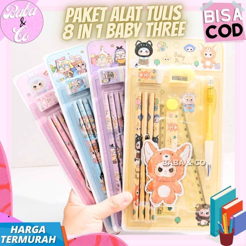 

SET ALAT TULIS LENGKAP 8 IN 1 CRY BABY THREE PAKET PAPAN ALAT TULIS BABY THREE CRYBABY 8 IN 1 LUCU UNIK MURAH PENGGARIS PENSIL PEN BABY THREE JSERUTAN BABY THREE IMUT LUCU GROSIR COD