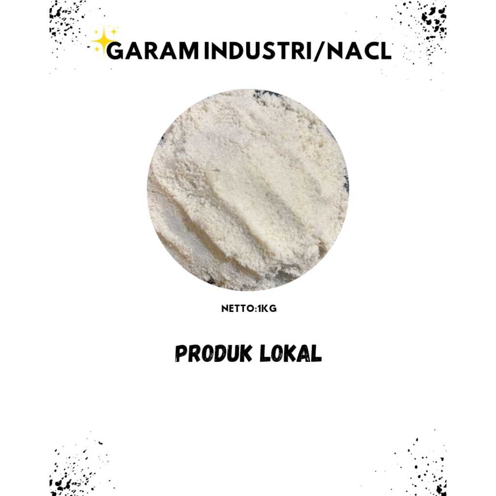 

Garam Industri/Garam Halus/Nacl 1kg Lokal Putih