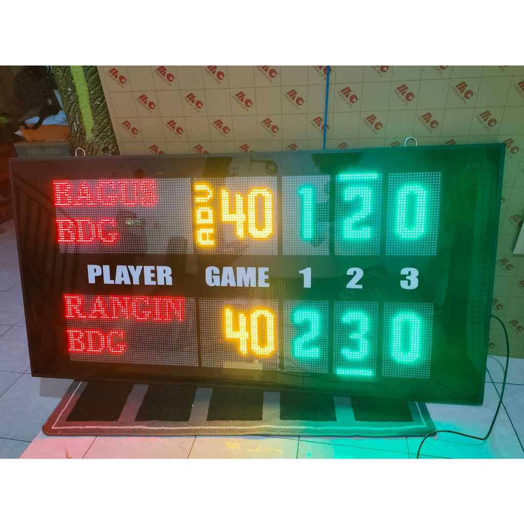 Papan Skor Padel/ Papan skor Tenis/ Scoring board padel/ scoring board tenis