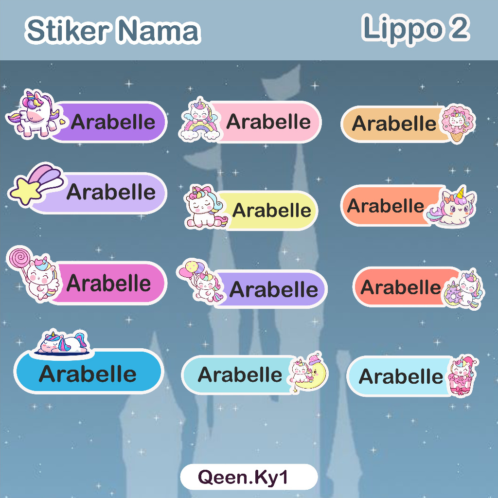 

Stiker Nama Label Karakter Lipo Cewek Lucu Custom