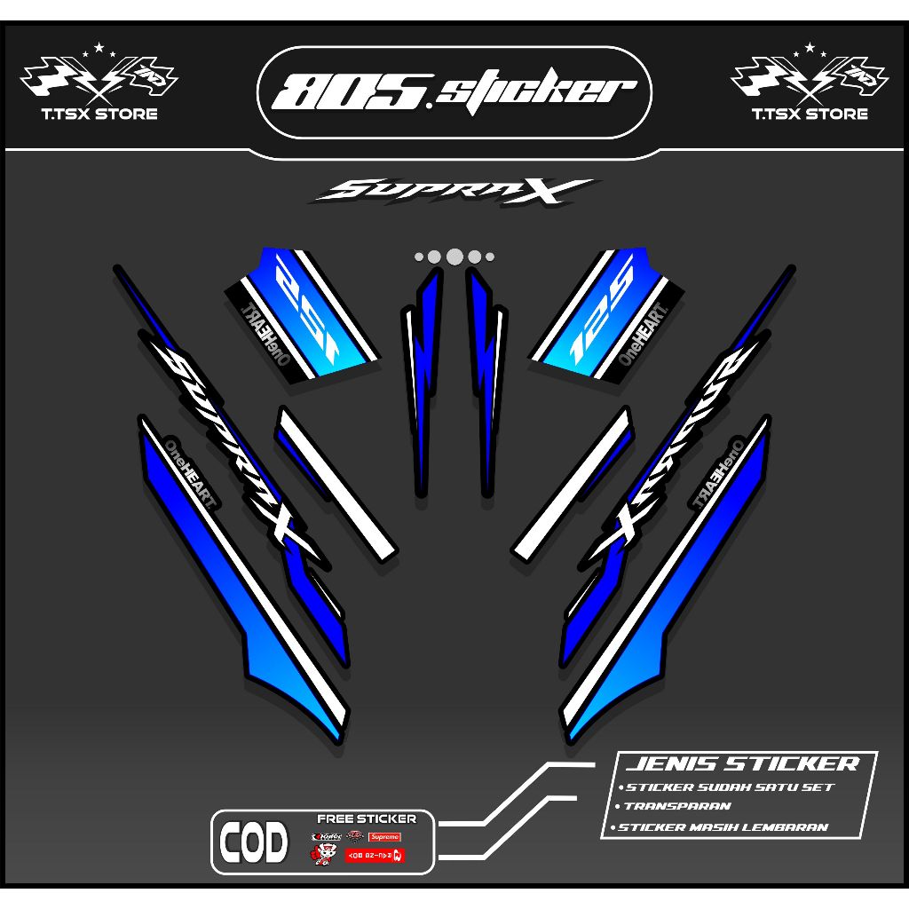 STRIPING SUPRA X LAMA/STIKER VARIASI SUPRA 125/STRIPING STIKER SUPRA X 125 LAMA KEREN