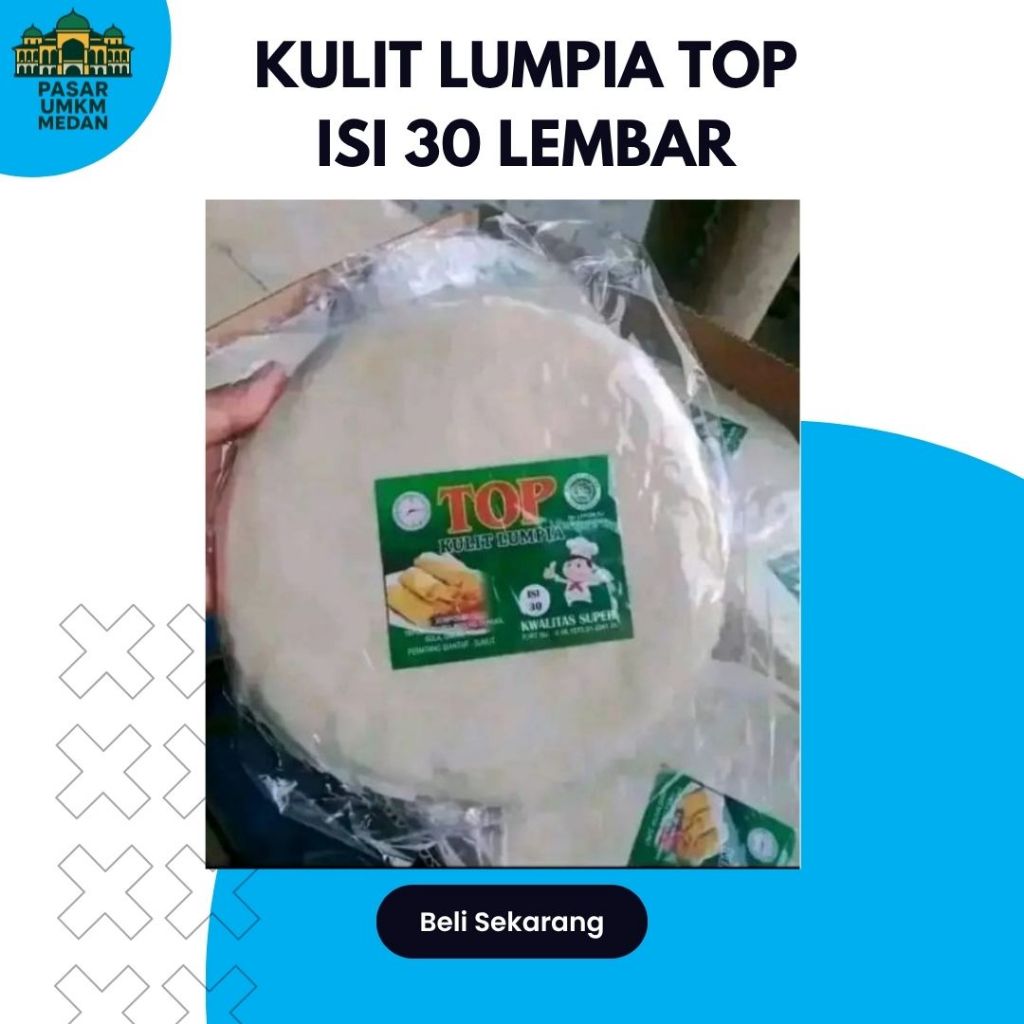 

Kulit Lumpia / Kulit Risol Merk Top Isi 30 Lembar