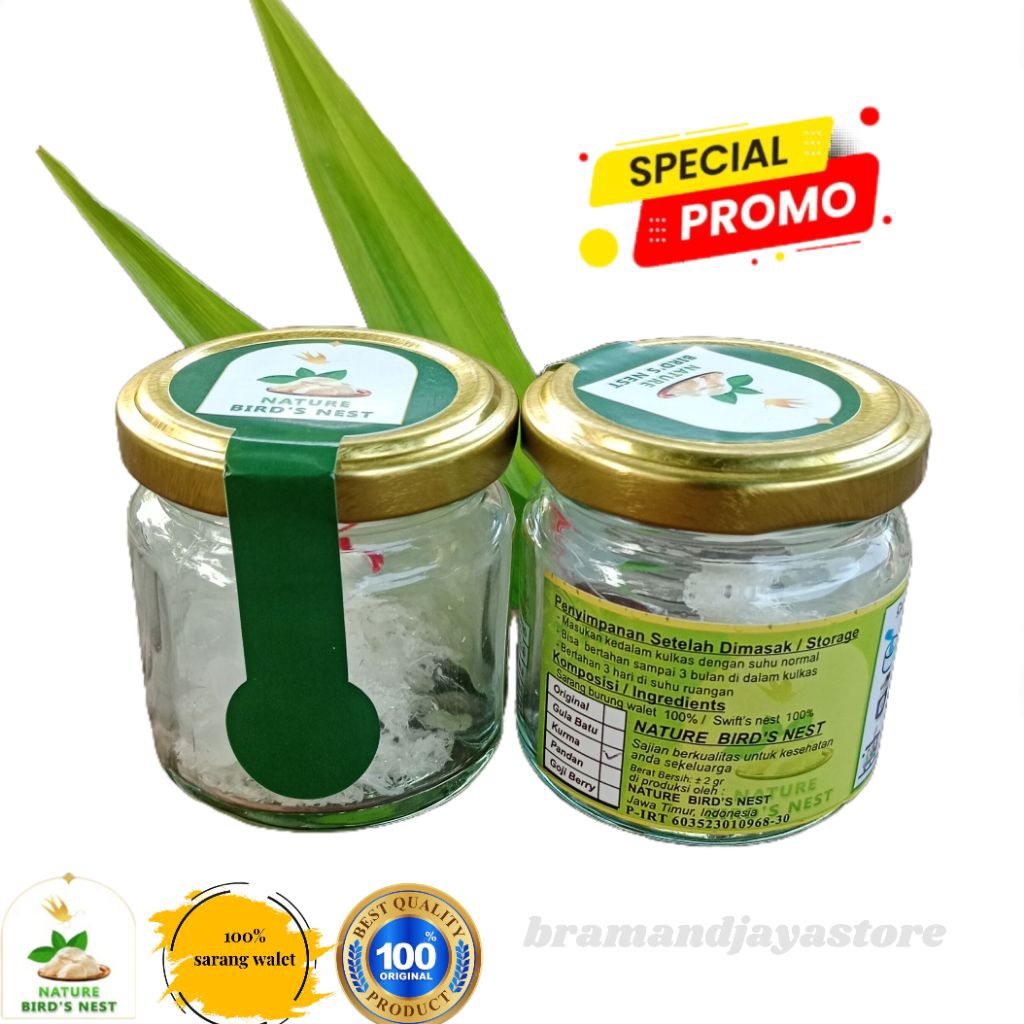 

NATURE BIRDS NEST-Sarang walet kering kemasan botol-/siap masak