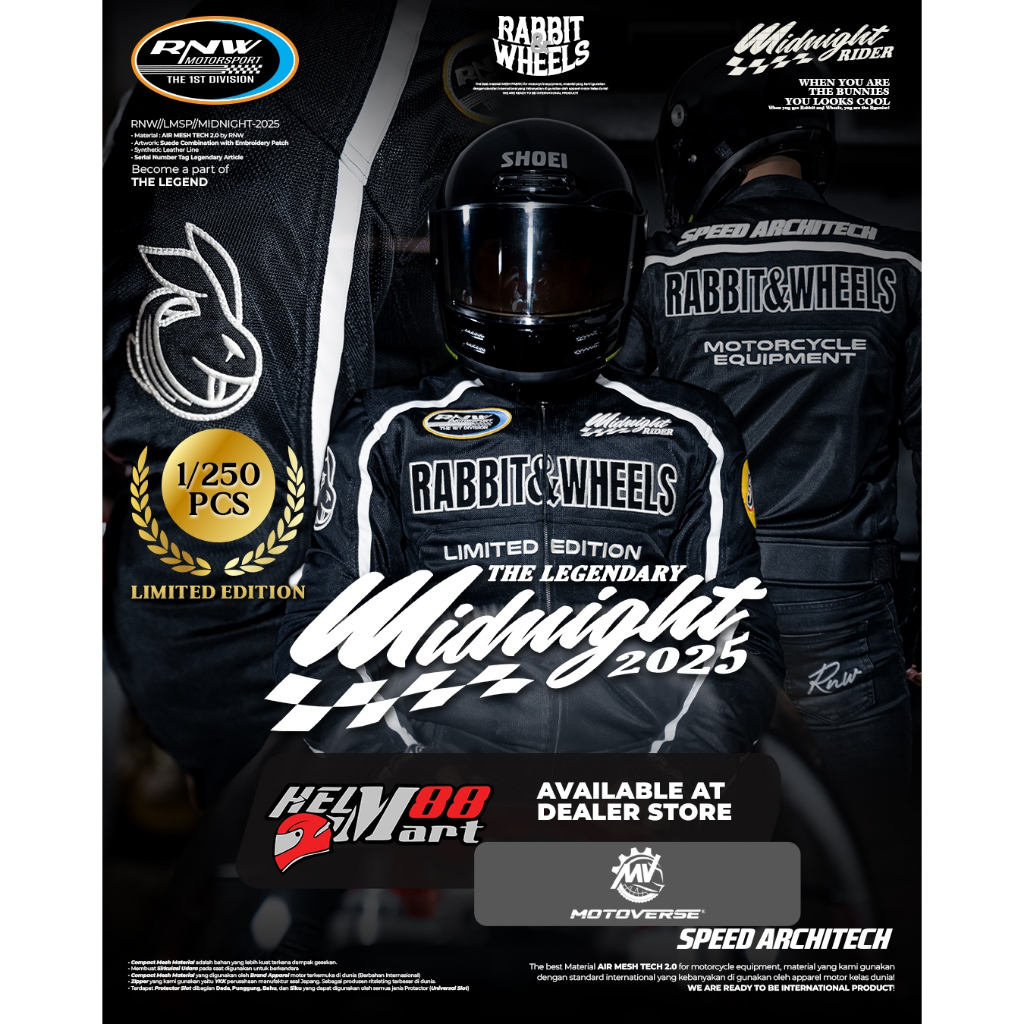 Jaket RNW Midnight 2025 RABBIT AND WHEELS Jacket MIDNIGHT