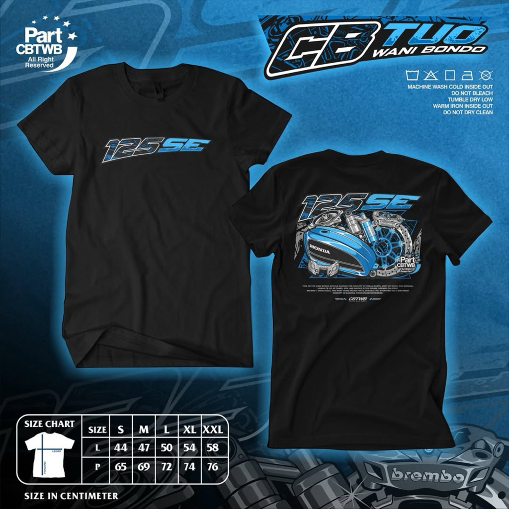 Kaos CB 125 SE Original CB TUO Free STIKER melimpah (2 Warna)