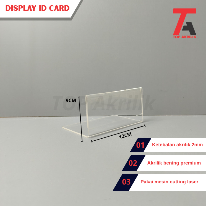 

display papan nama model L landscape ukuran 9x12cm