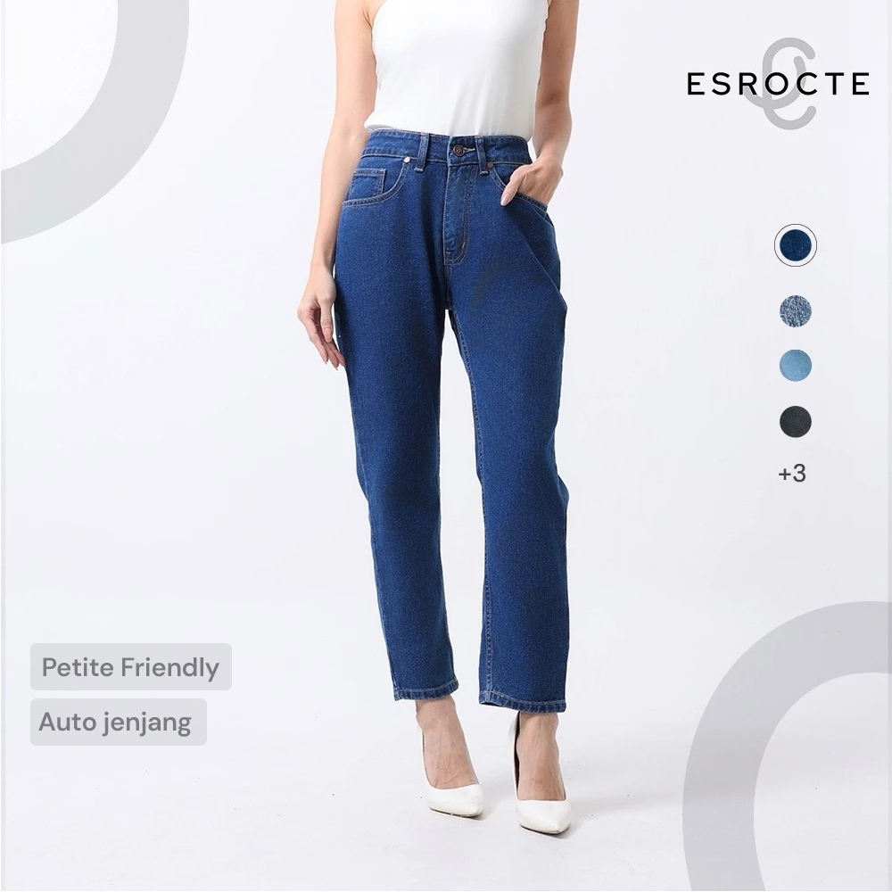 ESROCTE Aurea Pants | Celana Mom Jeans High-Waist Wanita –001– 26–38 (NEW SIZE)