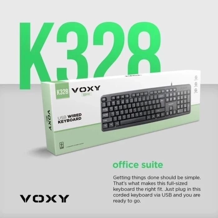Keyboard eksternal kabel VOXY Keyboard K328 USB Wired