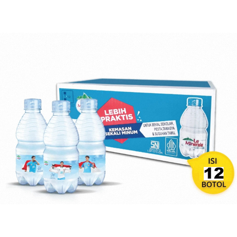 

Le Minerale Air Mineral Botol Mini Pet 330 ml - ( HARGA 12 BOTOL )