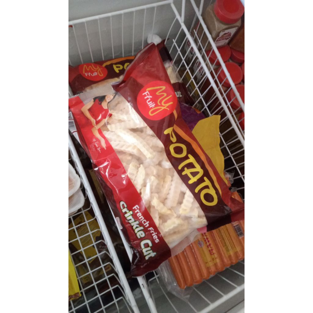 

french fries crinkle original, kentang goreng asli 1000gr