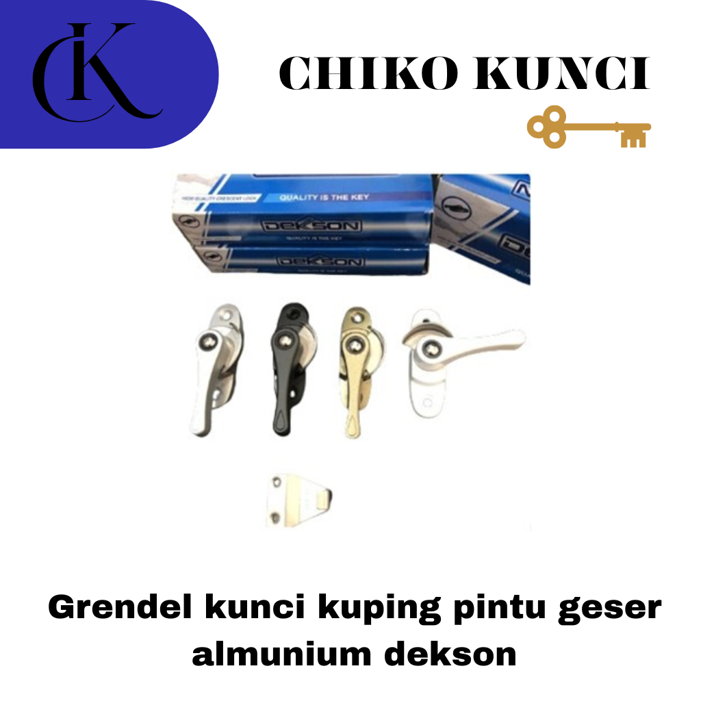 Grendel kunci kuping pintu geser almunium dekson
