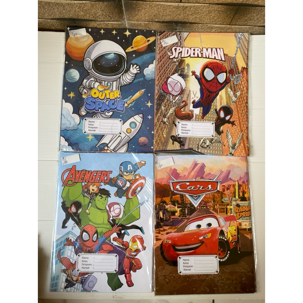 

Sampul Buku Tulis (isi 20pcs) Karakter Sampul Buku Karakter Sampul Buku Anak Sale Murahhhh