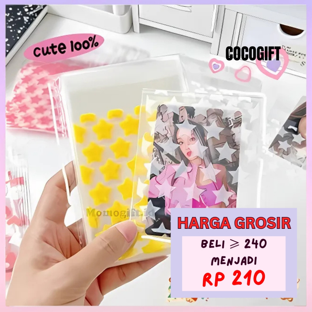 

Sleeve Cover Kartu Kpop Warna Warni Plastik Packing Bening Per 10 Pcs