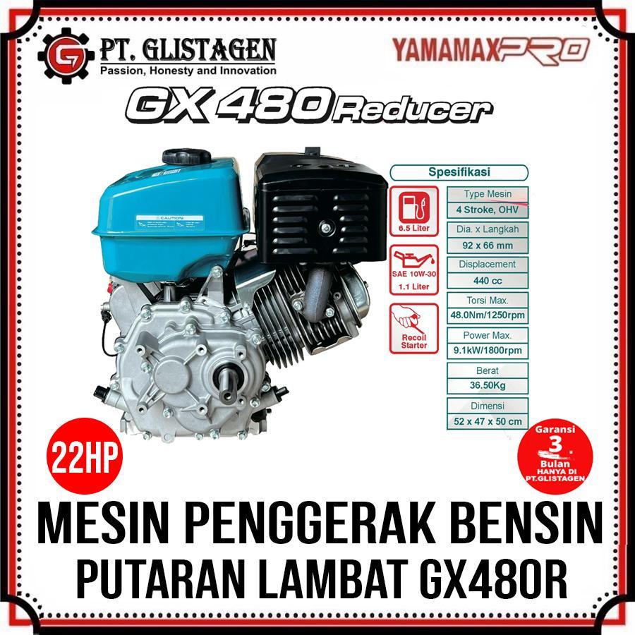 YamamaxPro Engine GX480R 22 Hp Reducer Mesin Penggerak Motor 22Hp GX-480R Putaran Lambat
