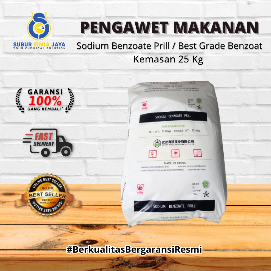 

SODIUM BENZOATE PRILL HITAM 25KG (KHUSUS GOSEND)