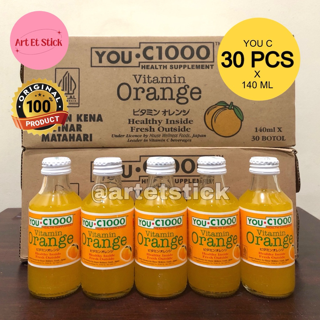 

YOU C 1000 Vitamin Orange 140 ml - 1 Dus Isi 30 Botol Kaca