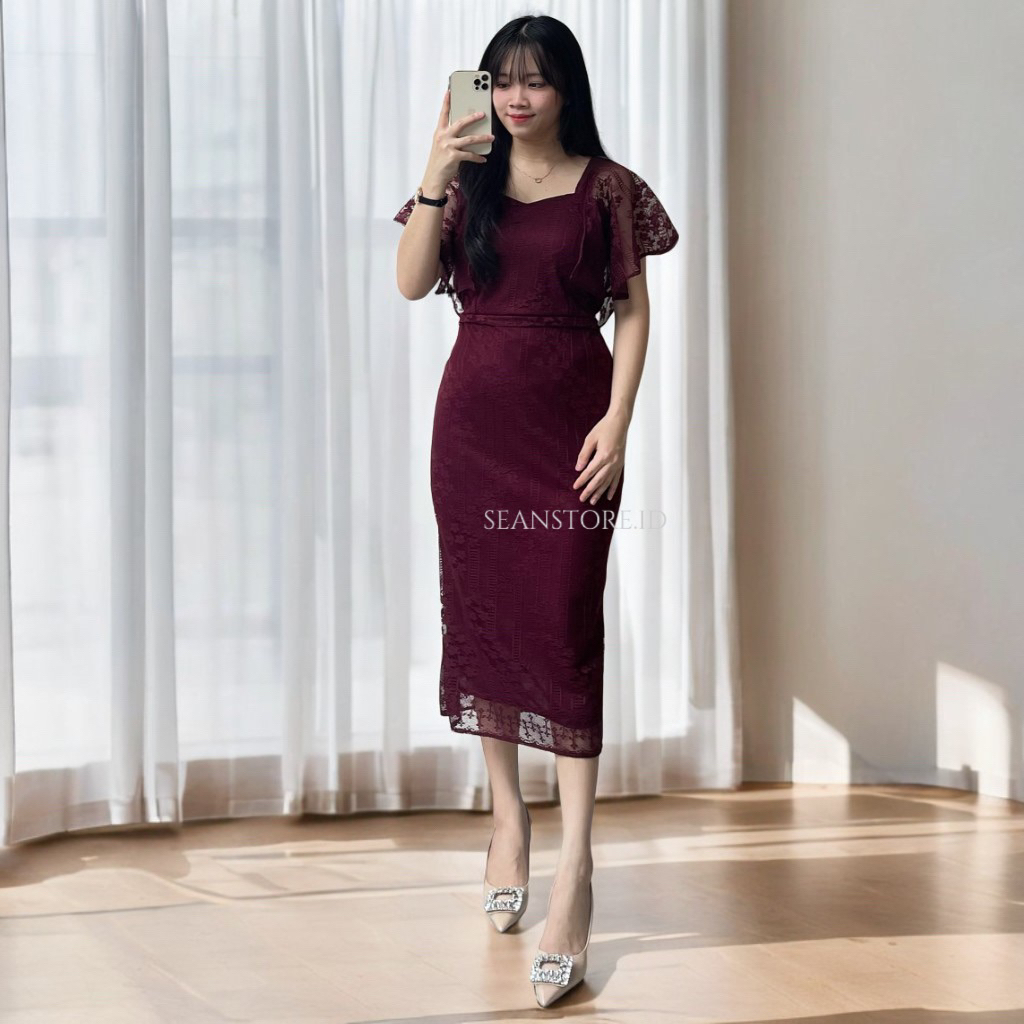 Dres Natal Bju Kondangan Baju Pesta Cewek Maxi Elegan Mididresss Natalan 2026 Mewah Gaun Natal Terba
