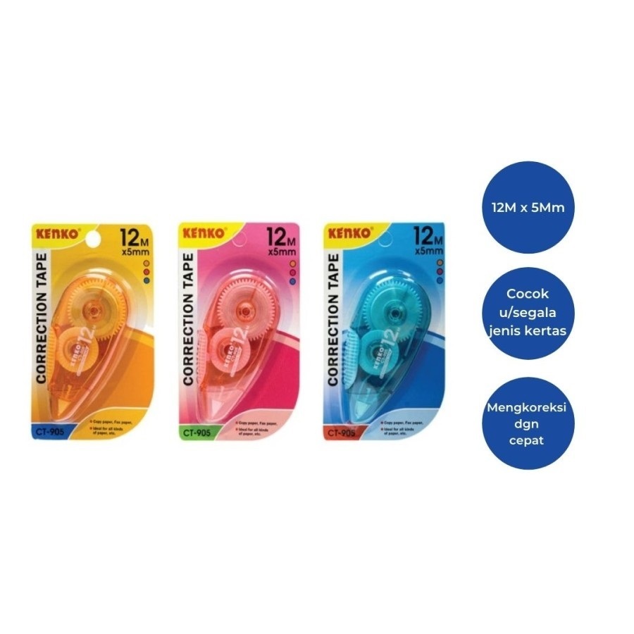 

[GRAND MEDIA] PITA KOREKSI / TIP-EX / TIP-X / CORRECTION TAPE KENKO CT-905