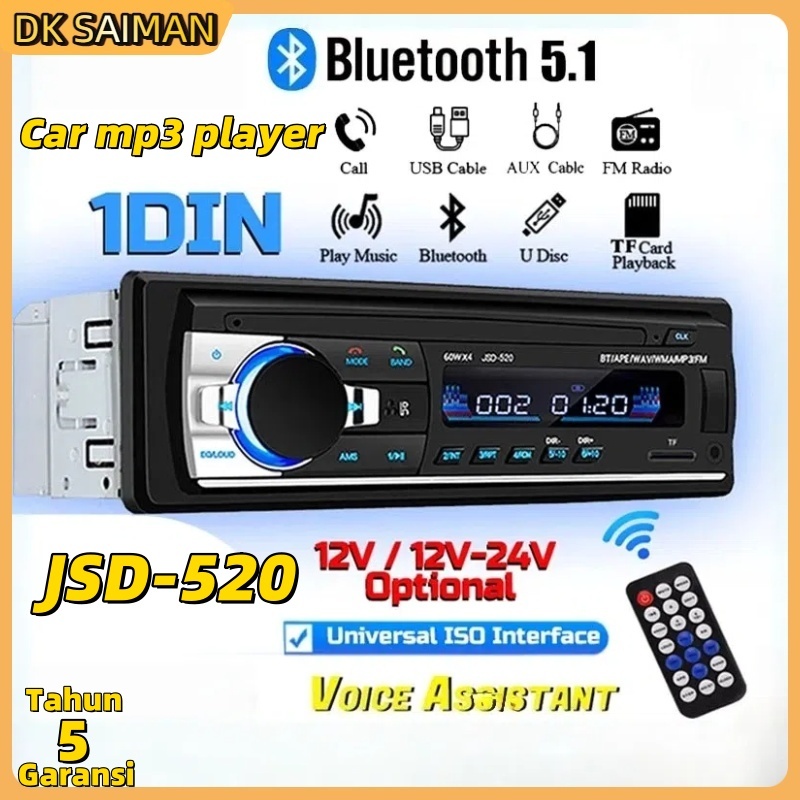 Tape mobil bluetooth / Taffware Tape Mobil Bluetooth Full Bass Audio Multifungsi MP3 FM Radio ISO 1 