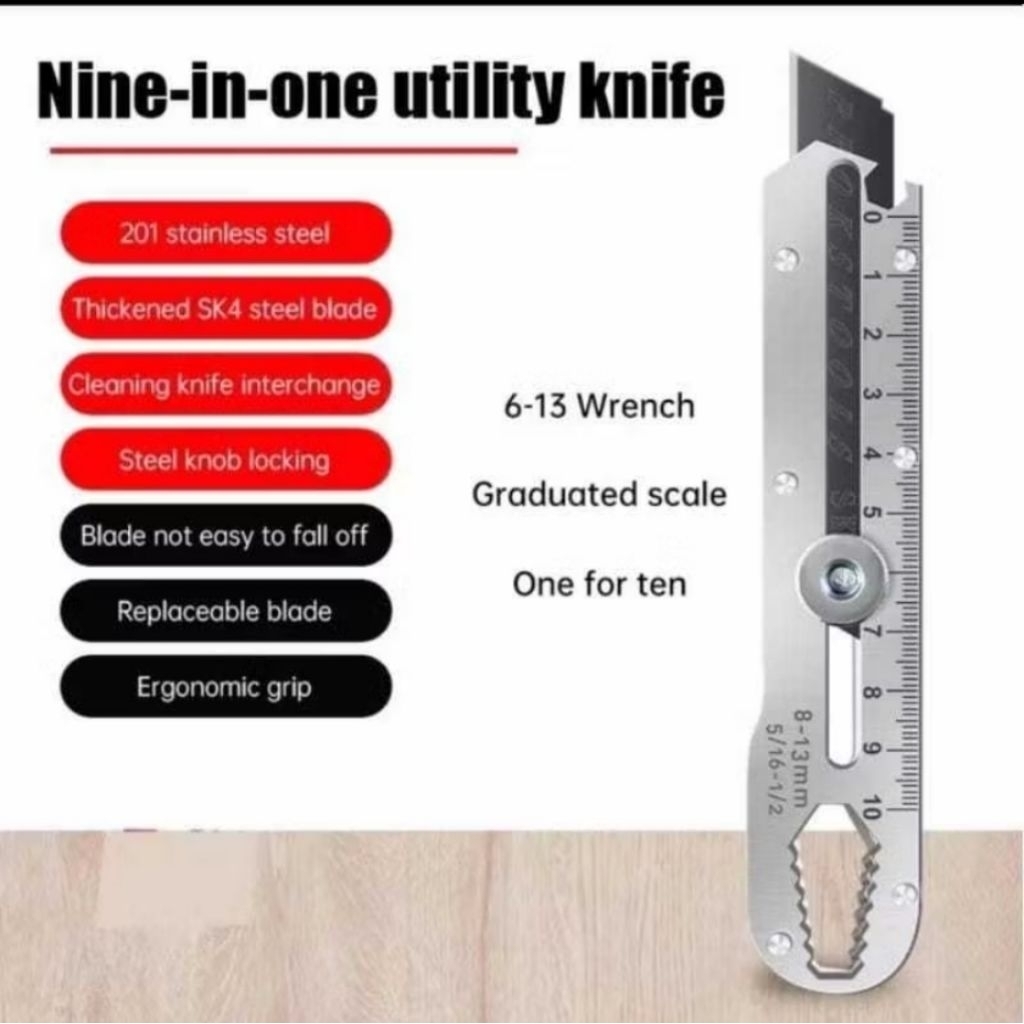 

CUTTER PLUS ISI ULANG 10PCS PISAU ANTI KARAT SERBAGUNA