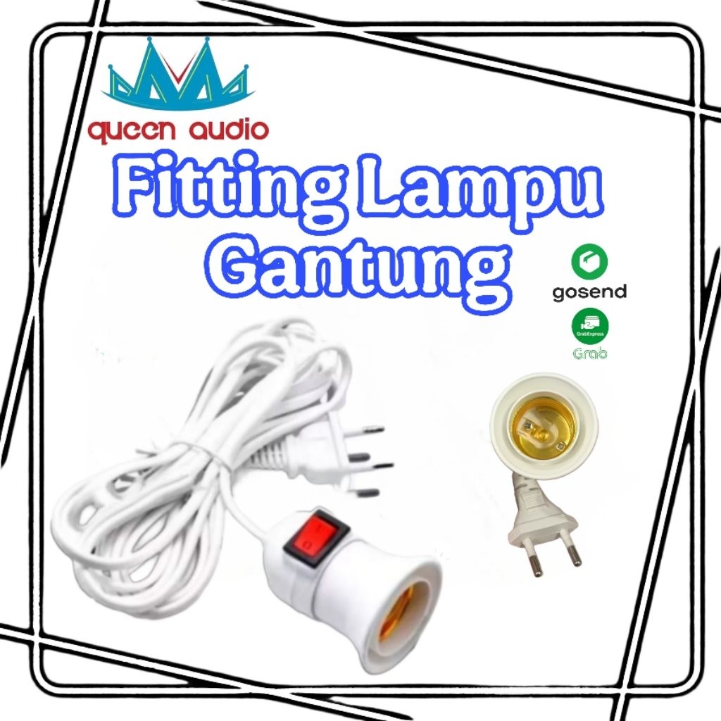 Fitting Lampu Gantung Kabel Saklar ON OFF