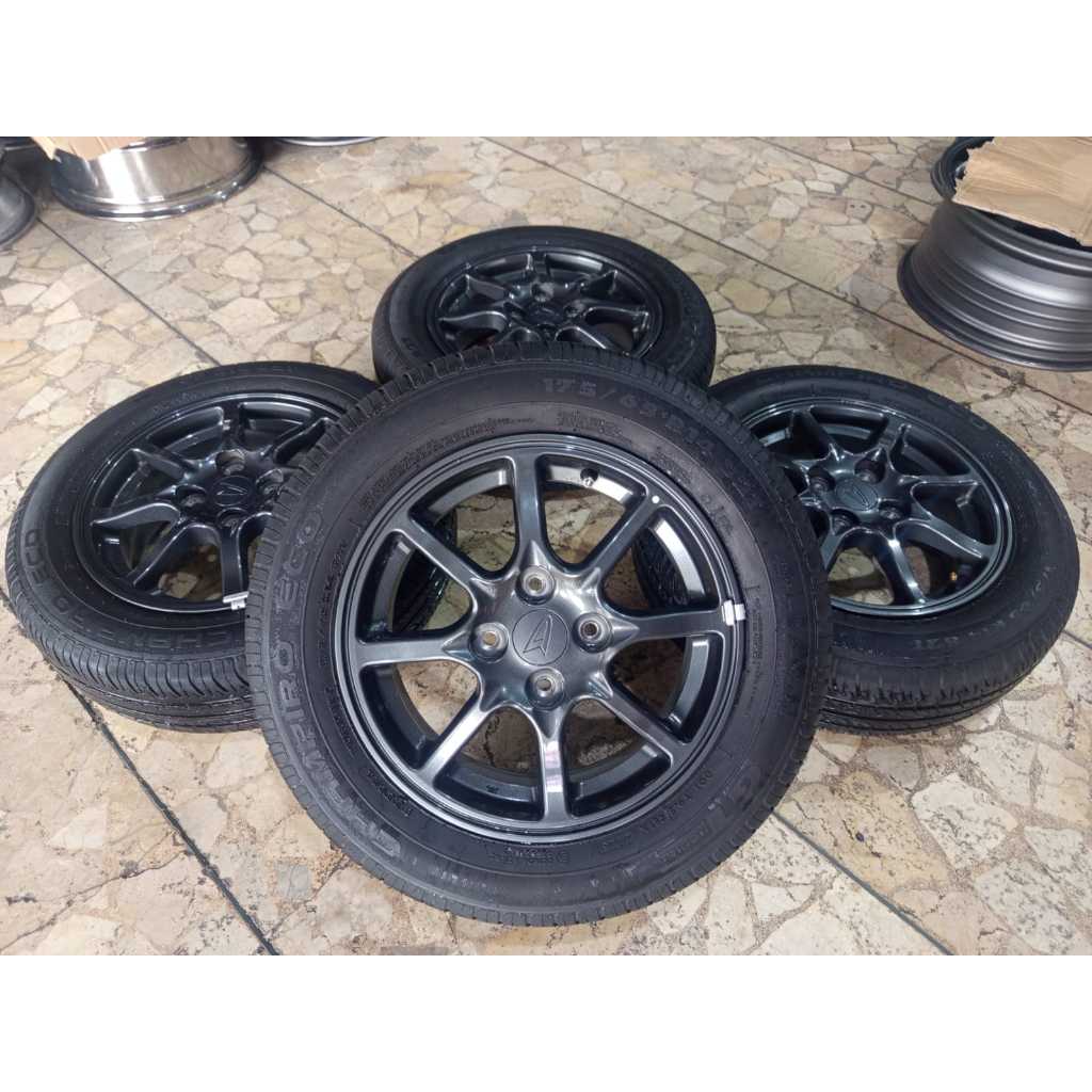 Velg Mobil Second ORIGINAL AYLA Ring 14 Lubang 4x100 + Ban 175 65 r14