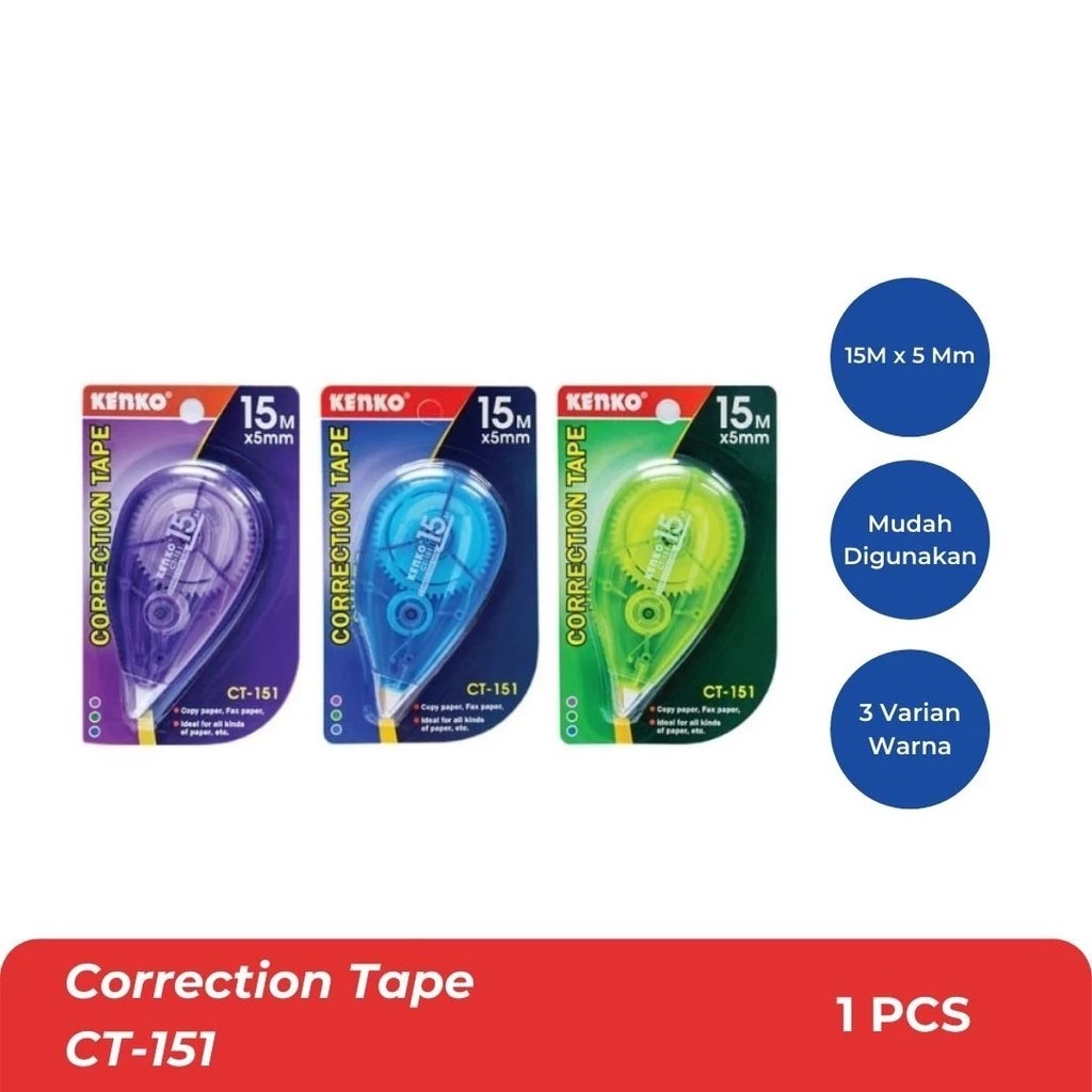 

[GRAND MEDIA] PITA KOREKSI / TIP-EX / TIP-X / CORRECTION TAPE KENKO CT-151